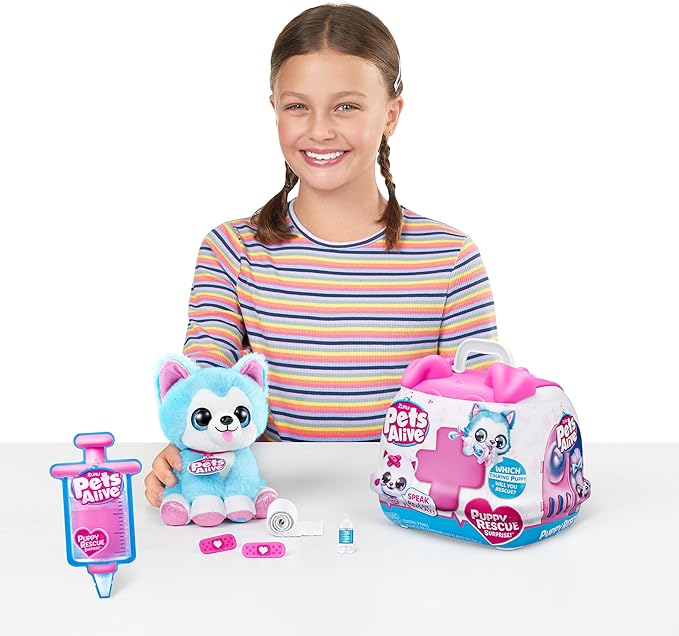 ZURU Surprise Puppy Plush - Border Collie Puppy with Electronic Speak and Repeat