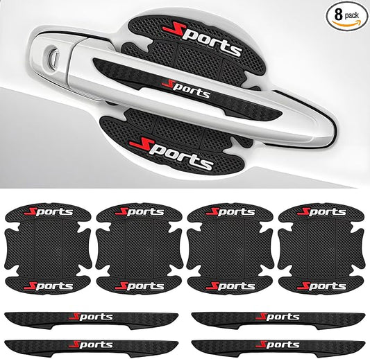 8 PCS Car Door Handle Protector, Anti-Scratch Sports Auto Door Cup Sticker Handle Protective Film, Waterproof Non-Marking Side Paint Cover Guard for Most Car Doors Handles