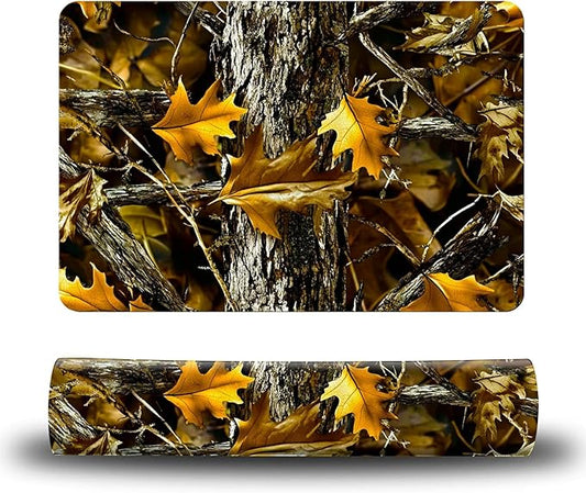 Dog Food Mat, 19.6" x 23.6" Absorbent Pet Feeding Mat for Food and Water, Waterproof Diatom Mud Pet Placemat with Non-Slip Rubber Backing, Easy Clean Cat Bowl Mat for Floors - Maple Leaf Trees