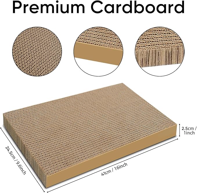 Cat Scratchers 8 Packs Refill Cat Scratching Pad Cardboard for Indoor Cats and Kitten, Large Size Cat Scratch Pad Board Easy for Cats to Scratch