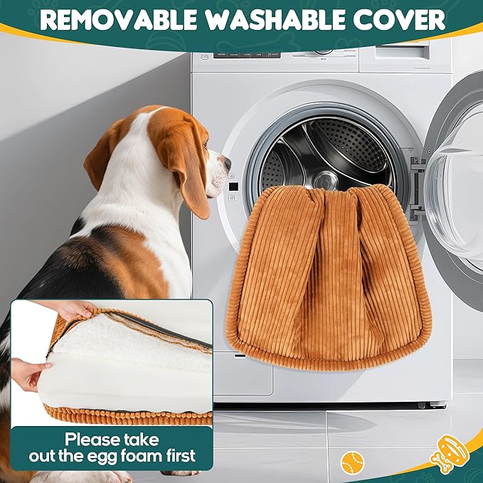 Dog Car Bed, Non-Slip Backseat Extender Pet Mat, Removable Washable Dog Bed for SUVs, Sedans & Trucks, Anti-Slip Travel Bed for Dogs, Easy Clean & Scratch-Proof & Comfort XL (56"Lx28.7"M×2"H) Brown