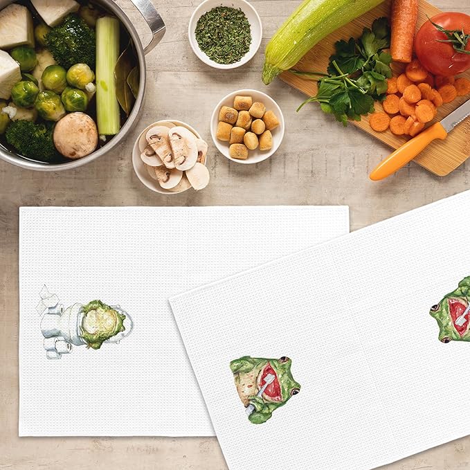 Funny Frog Kids Hand Towels Set of 2, Frog Lovers Gifts Hand Towel for Bathroom Decor, Animal Lover Gifts, Funny Animal Decorative Towels for Kids Boys Bathroom Washroom Restroom 16x24 Inch