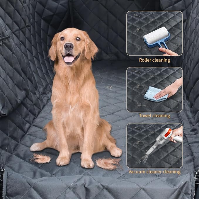 Viaviat Dog Car Seat Cover,Pets Back Seat Extender,600D Heavy Durable 100% Waterproof Scratchproof Soft Dogs Hammock, Nonslip Backseat Protector for Cars Trucks SUVs