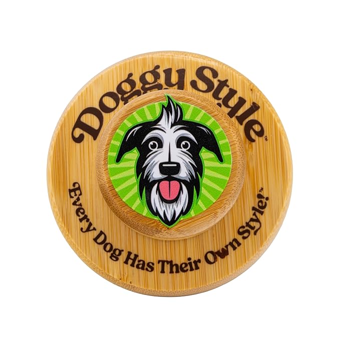 Doggy Style Large Dog Bath Brush, Bamboo Handle with Soft Silicone Bristles, Shampoo Scrubber for Shedding, Bathing & Massage, Eco-Friendly Grooming Tool for Medium and Large Breeds