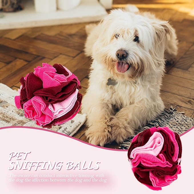 Interactive Foraging Ball for Dogs: Housoutil Dog Snuffle Ball Dog Brain Stimulating Puzzle Toys Slow Feeder Stress Relief Toy - Enhance Sniffing