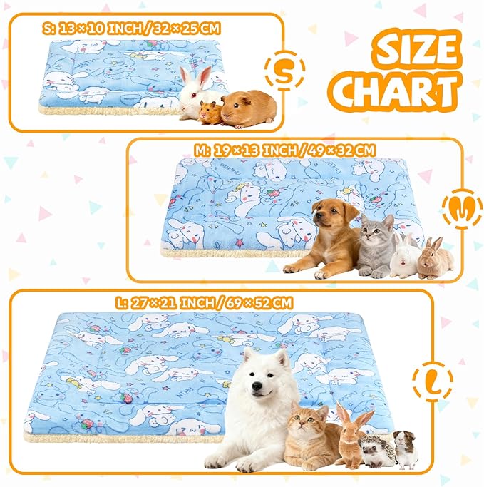 2 Pcs Self Warming Cat Bed, Washable Self Heating Pet Mat Soft Small Animal Winter Bed Pads Sleeping Pads for Rat Chinchilla Hedgehog Hamster Squirrel Ferret Cat Dog (27×21 Inch)
