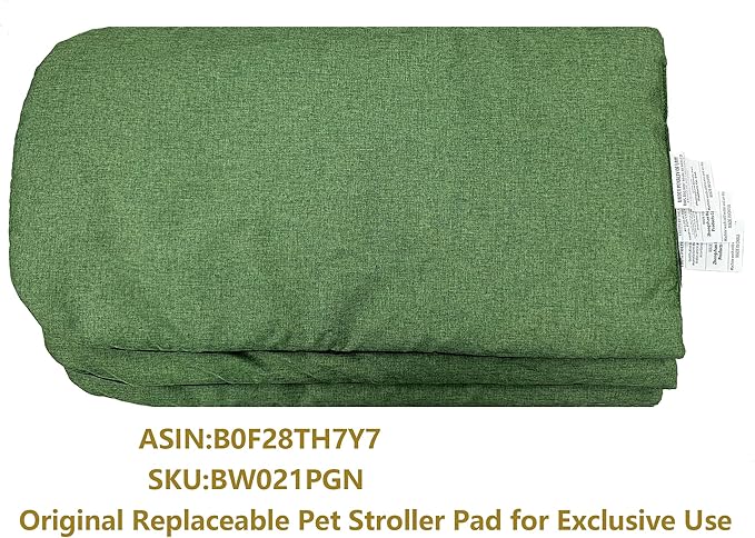 ROODO Pet Stroller Mat,Dog Stroller Cushion,Inner Pad for Exclusive Use,Original,Replaceable,Easy to Clean,Set of 3 pc(Green)