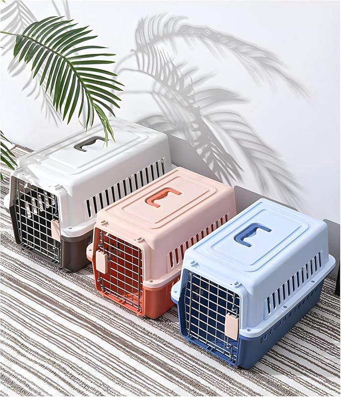Pets Carrier,Kennel, 23in,Long,Hard-Sided,for Small Dog/Cat up to 20 lb,Suit for Airline/Road Travel (Orange, Large)