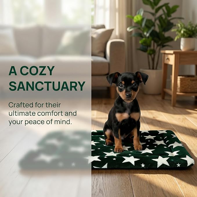 Dog Bed Mat - Reversible Dog Crate Bed Mats, Soft & Breathable Kennel Pad, Durable Crate Bed for Small Medium Large Dogs & Cats