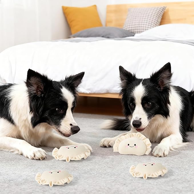Sedioso Dog Squeaky Toys, 5-Pack Interactive Dogs Toy, Stuffed Dogs Chew Toys, Durable Treat Dispending Dog Plush Toy for All Breed