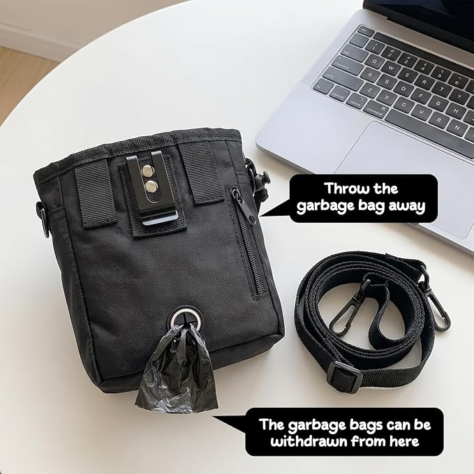 Dog Treat Pouches and Training Clicker Portable Hand Free Puppy Dogs Treat Bag with Carabiner Pets Feed Snack Reward Pocket for Pet Training Dog Treats Exercising Walking