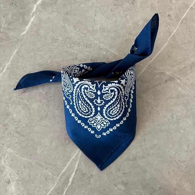 The Peacock Crew Premium Soft Cotton Bandanas Pack for Men and Women Paisley 22 x 22 inches