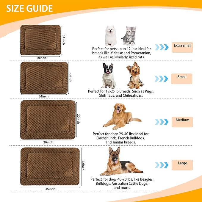 Cat Bed Mat - Durable & Cute Crate Beds for Extra Small Dogs & Cats, Comfortable Kennel Pad for Home, Crate & Travel