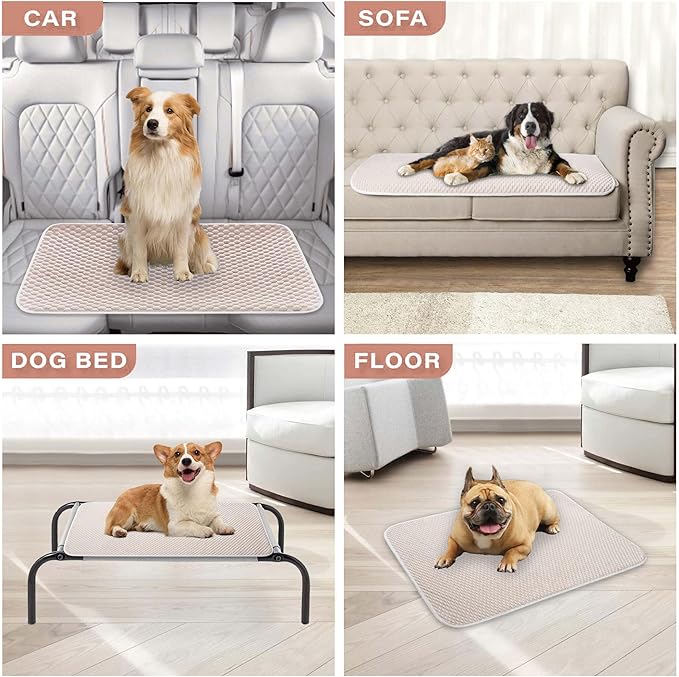 MICROCOSMOS Pet Cooling Mat & Sleeping Pad- Breathable Bubble Surface, EZ Clean. Keep Cooling for Pets, Kids and Adults in Summer.(Brown, 40" x 28")