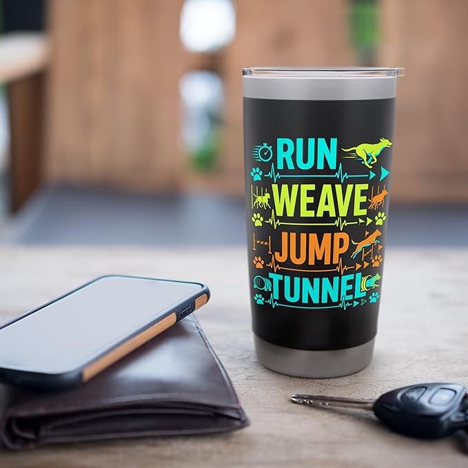 Run Weave Jump Tunnel Dog Agility Stainless Steel Insulated Tumbler