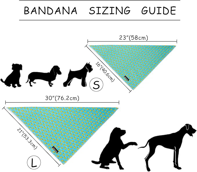 ARING PET Summer Dog Bandanas, Cute Mint Green Yellow Duck Pet Bandana Scarf Triangle Bib for Small Medium Large Boy Girl Dogs Cats, Puppy Kerchief for Daily Wear Walks Party Photos-S