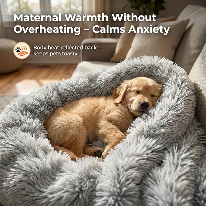 PJYuCien Dog Blanket for Dogs, Puppies and Pets, Lightweight & Portable Fluffy Fleece Throw, Super Soft Plush Cat Blanket for Couch/Car Seat/Furniture, Machine Washable, 50"x60", Grey