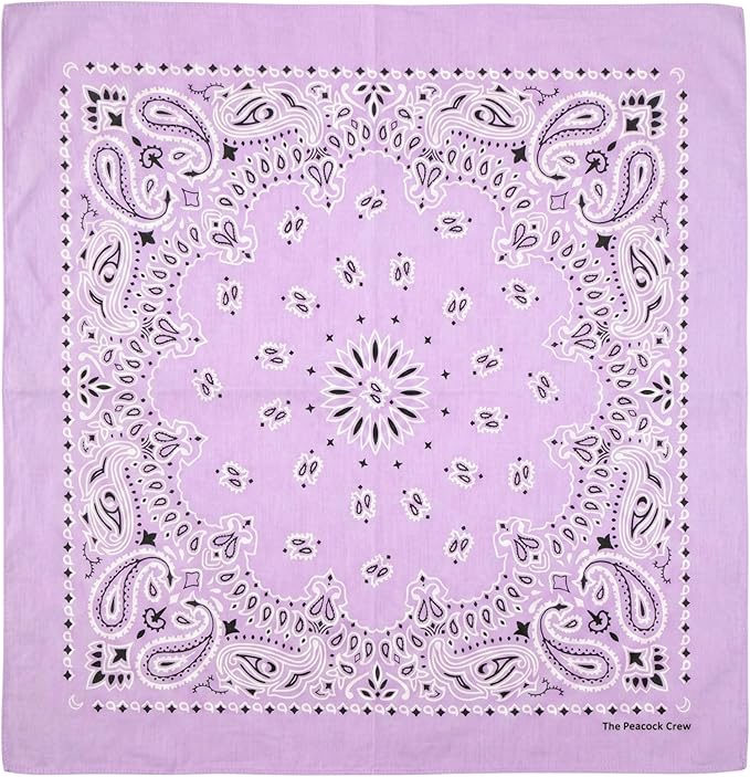 The Peacock Crew Premium Soft Cotton Bandanas Pack for Men and Women Paisley 22 x 22 inches