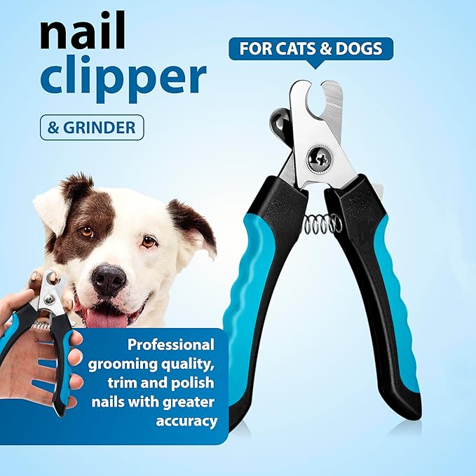 Pet Grooming Glove Set for Dogs & Cats – Premium Pet Hair Removal Glove with Free Nail Clippers & Nail File