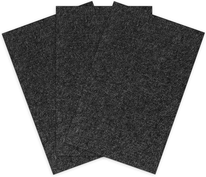 One Fast Cat - Replacement Traction Pads for One Fast Cat Exercise Wheels Gen 6 & 7 (Set of 8 Pads) - Durable, Self-Adhesive & Nontoxic - Black Felt