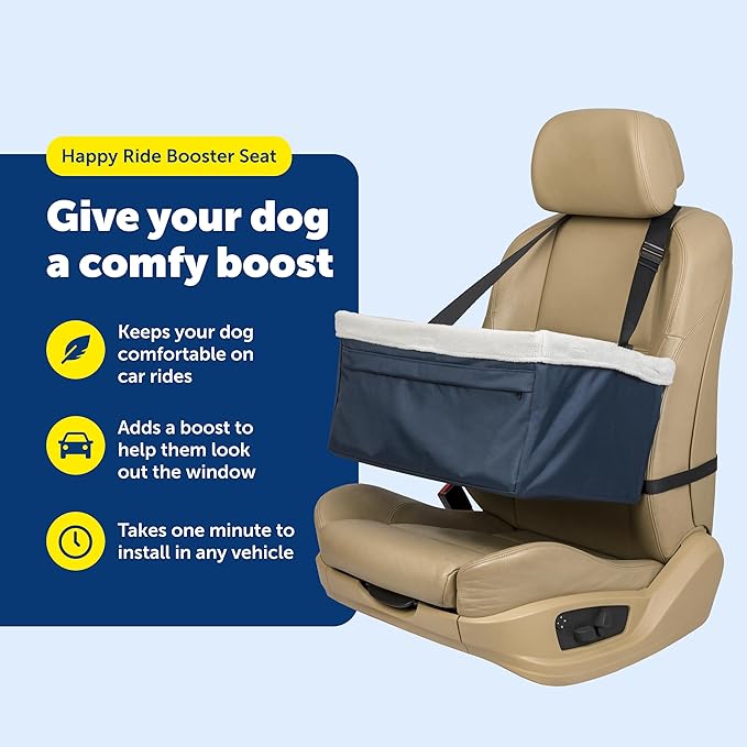 PetSafe Happy Ride Booster Seat - Navy - 25 lb