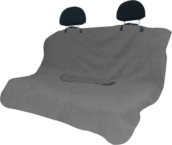 Waterproof Car Seat Cover for Front Seats, Protector for Cars SUVs Trucks, Sweat Towel Seat Covers Bucket for Gym,Workout,Beach,Hiking,Running(Grey,Rear Bench Seat Towel)