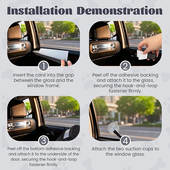 Wokyo 2 PCS Dog Car Door Protector, 25.98" x 22.04" Gray 2-Layer Design Anti-Scratch Interior Pet Vehicle Doors Heavy Duty Scratch Guard Waterproof Car Door Cover for SUV, Trucks