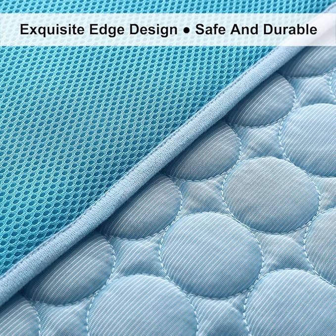 Coppthinktu Dog Cooling Mat for Dogs Self Cooling, Summer Dog Cooling Pad for Small Medium Large Dogs Cats, Pet Ice Silk Blankets Sleeping Mat, Outdoor Dog Self Cooling Crate Mats Washable Portable