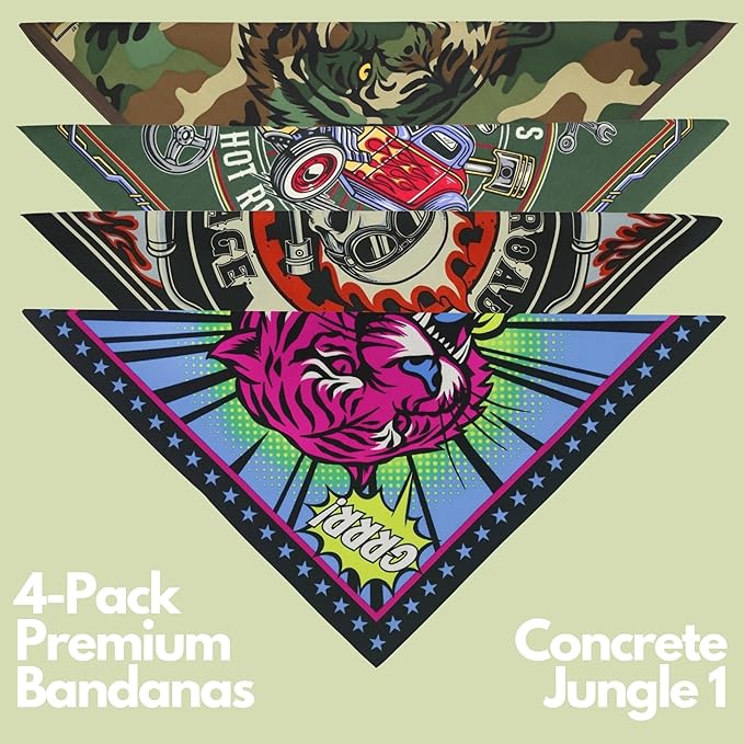 The Peacock Crew Premium Soft Cotton Bandanas Pack for Men and Women Paisley 22 x 22 inches