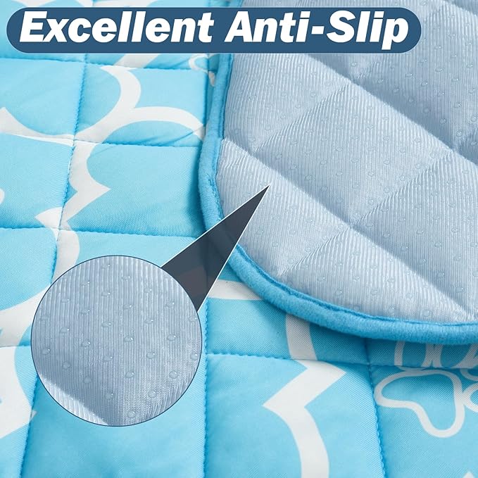 EXPAWLORER Dog Cooling Mat-28.3''*47.2'' Upgraded Extra Large Cooling Pad for Dog Dogs Cats Pets in Summer Keep Cool,Washable,Non-Slip Blanket for Grate Sofa Bed Outdoor