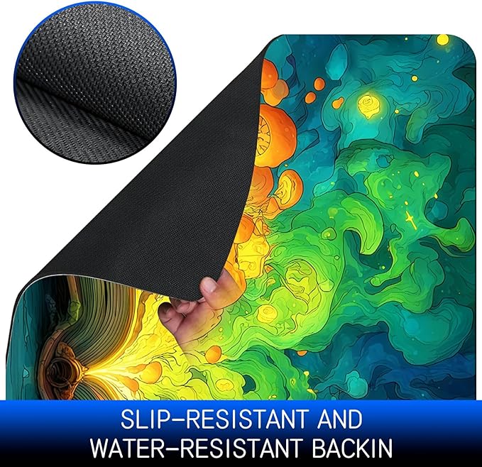 Dog Food Mat, 15.7" x 23.6" Absorbent Pet Feeding Mat for Food and Water, Waterproof Diatom Mud Pet Placemat with Non-Slip Rubber Backing, Easy Clean Cat Bowl Mat for Floors - Colorful Book