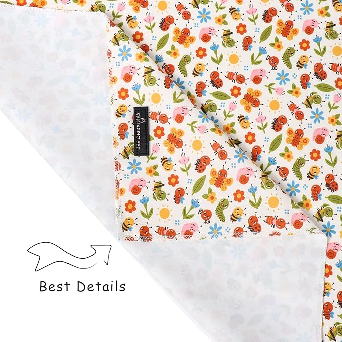 ARING PET Spring Summer Dog Bandanas, Cute Insects Bee Ant Snail Pet Bandana Scarf Triangle Bibs for Puppy Small Medium Large Boy Girl Dogs Cats-S