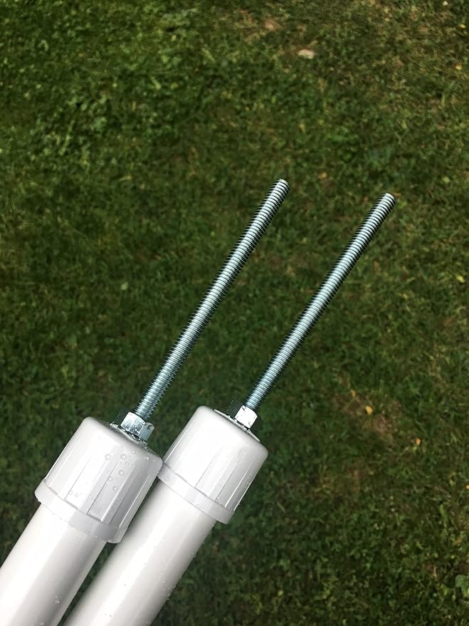 Six Weave Pole Spikes/Stakes and Yellow Pole Placer Combo DIY Dog Agility Equipment Weave Poles