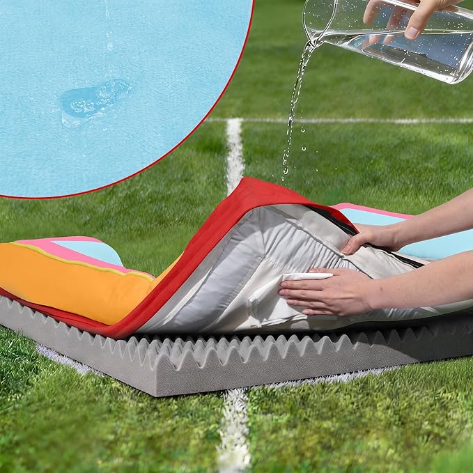 Comfort Expression Orthopedic Dog Bed for Large Dogs 36x27 Inch, Waterproof Egg Crate Foam Large Pet Bed with Bolsters, Dog Couch with Washable Cover & Non-Slip Bottom, Miami