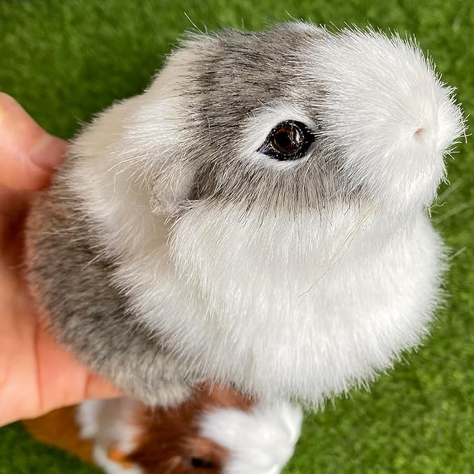 3 Pcs Assorted Color Realistic Hamster Figurines Plush Toys – Lifelike Guinea Pig Stuffed Animals, Home Decor, Kids Gift, Party Favors, Rodent Photo Props