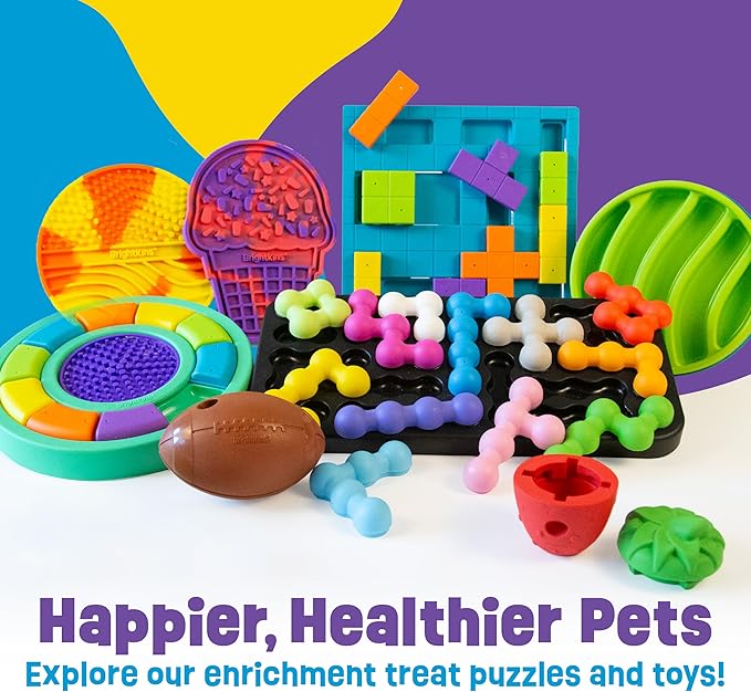 Brightkins Tough & Tumble 2 Piece Strawberry Treat Dispenser - Interactive Dog Toys, Treat Dispensing Dog Toys, Slow Feeders for Dogs, Puppy Training Tools, Puzzle Toy for Dogs, Enrichment Pet Toy