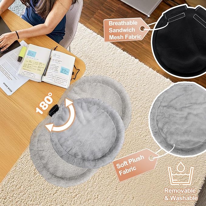 2-in-1 Cat Desk Bed (Vertical & Horizontal Clamp), Space-Saving Cats Bed for Desk Includes 2 Covers (Winter Plush + Summer Mesh), Sturdy Cat Desk Hammock for Indoor Cats, Holds up to 40 lb