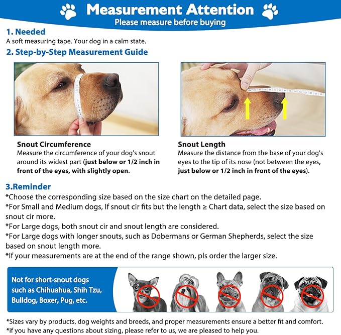 Mayerzon Dog Muzzle, Breathable Basket Muzzles for Small Medium Large Dogs Poodle Beagle German Shepherd Doberman, Cage Mouth Guard Stop Biting Chewing for Grooming Training