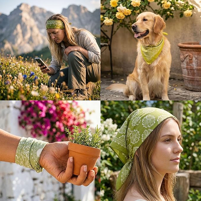 The Peacock Crew Premium Soft Cotton Bandanas Pack for Men and Women Paisley 22 x 22 inches