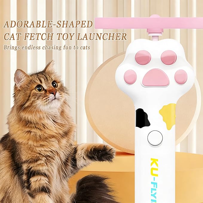 20PCs Cat Fetch Toy Discs,Interactive Flying Cat Toy with 10 Luminous and 10 Regular Flying Saucers for Pet Dog Playing,Hunting Tracking Chasing Training Toys for Indoor Outdoor(Only Flying Propeller)