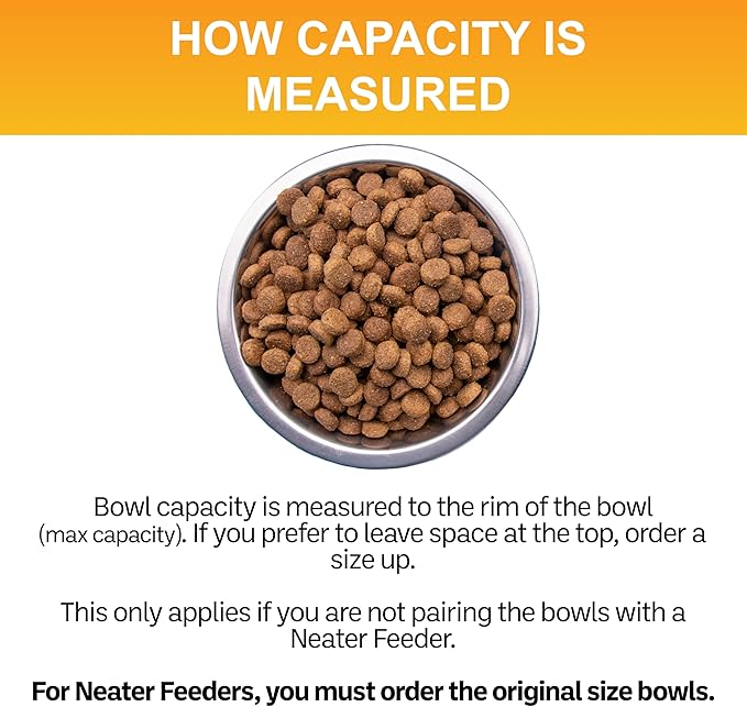 Neater Pet Brands 3.5 Cup (28 oz.) Stainless Steel Dog Bowls, 1 Single Neater Feeder Replacement Bowl (Medium Deluxe Model), Dog Food Bowl or Water Bowls, Dishwasher Safe Metal Dish for Medium Dogs