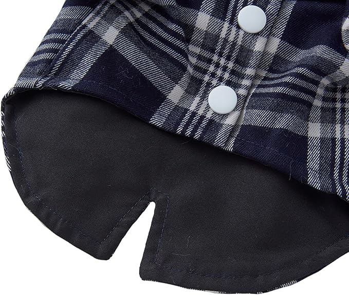 GabeFish Pets Wedding Jackets Suit for Dogs with Bow Tie Puppy Cat Formal Clothes Shirt Tuxedo (Navy, L (Chest 17.3in/44cm))