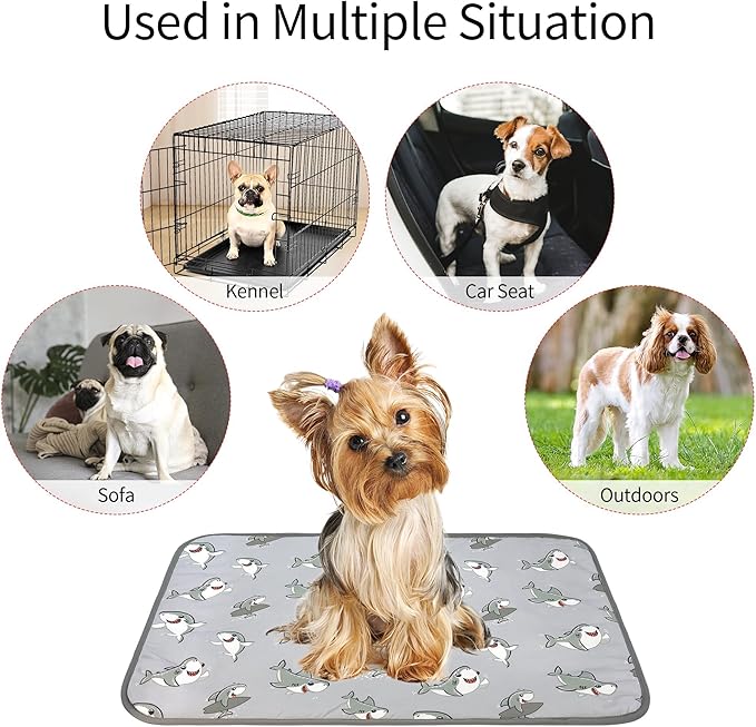 DELIFUR Cat Cooling Mat- Pet Cooling Mat Outdoor for Dogs Self Pad for Kitten Cat Puppy Machine Washable (Medium, Grey Shark)