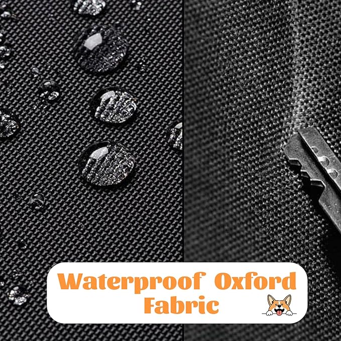 Wokyo 2 Pack Dog Car Door Protector, 25.98" x 22.04" Black 3-Layer Quilted Design Anti-Scratch Waterproof Pet Vehicle Door Covers Heavy Duty Scratch Guard for Interior Protection