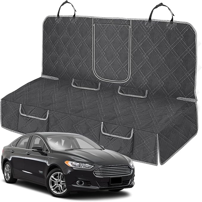 Dog Car Seat Cover Compatible with 2013-2019 Ford Fusion, Waterproof Pet Bench Seat Cover for Back Seat, 600D Heavy Duty Scratch Proof Nonslip Truck Seat Covers for Dogs