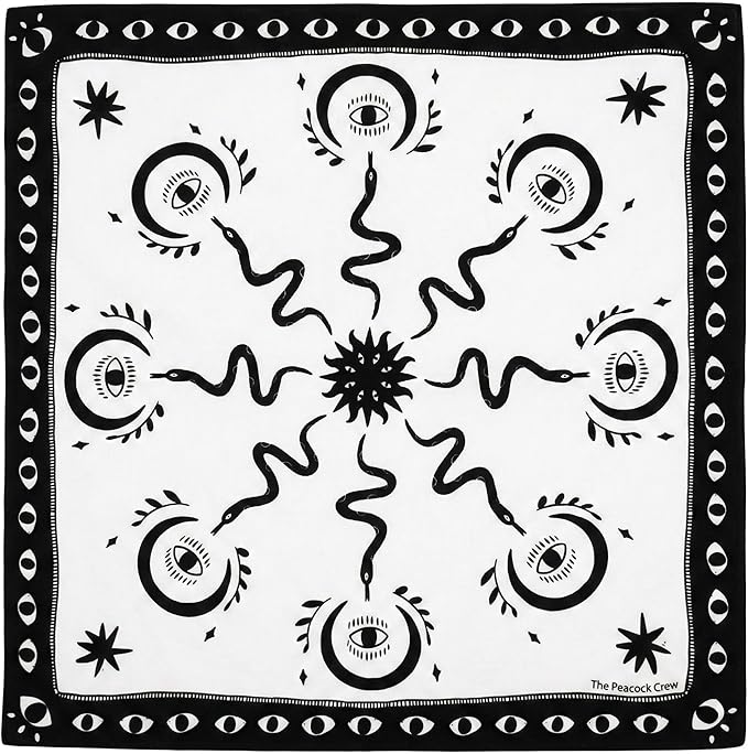 The Peacock Crew Premium Soft Cotton Bandanas Pack for Men and Women Paisley 22 x 22 inches
