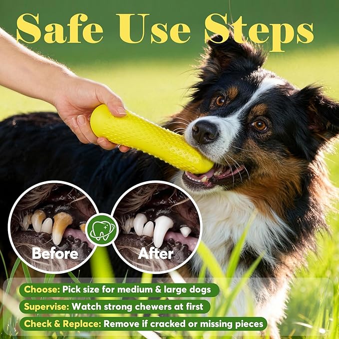 Kimee Natural Rubber Dog Chew Toy, Tough Bone Dog Toy for Aggressive Chewers, Milk-Scented Interactive Dog Toy for Medium & Large Dogs to Chew, Tug & Fetch