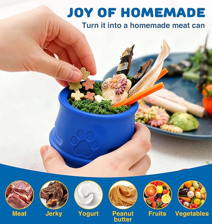 Rubber Dog Enrichment Toys, Stuffable Interactive Dog Toys to Keep Them Busy - Puzzle Slow Feeder & Anxiety Relief & Long-Lasting - Frozen Dog Licking Toy, Dishwasher Safe, Navy, M