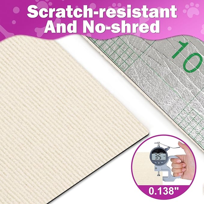 ENONCI Anit Cat Scratch Couch Furniture Protector,78.7x15.8 Cat Wall Corner Scratcher Pads Mat,DIY Climbing Scratching Carpet Post Board Replacement
