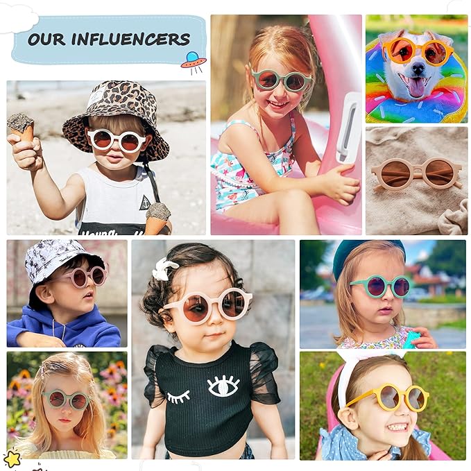 SOJOS Cute Round Polarized Sunglasses for Kids Girls Boys UV400 Protection De Sol Gafas Beach Holiday